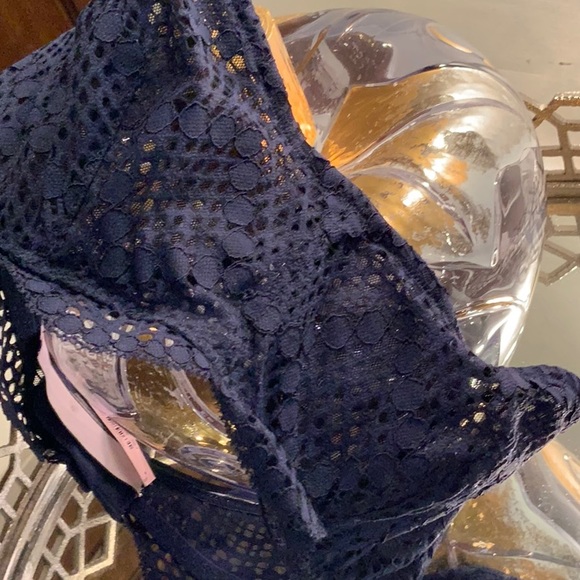 Victoria Secret Bralette S/P Lace Navy New #E11 - Picture 5 of 8